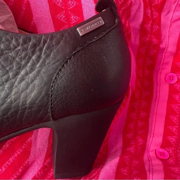 - Black Lace-Up Leather weatherproof Heels.