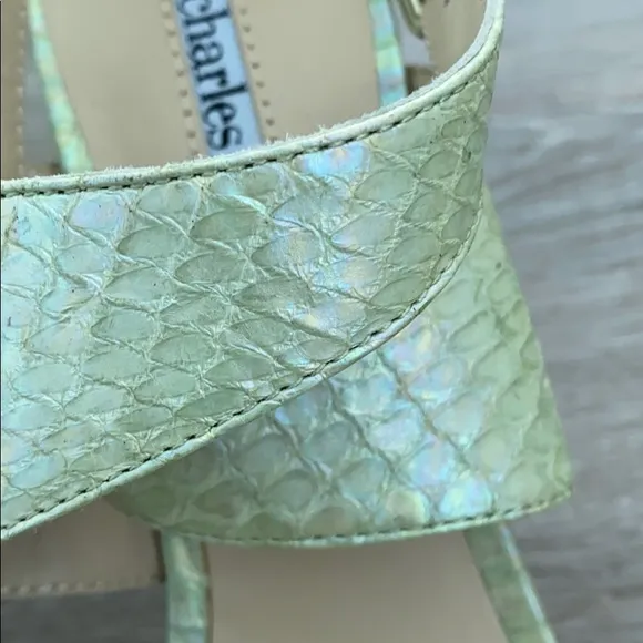 ❤️ Charles David Iridescent Snake Heels