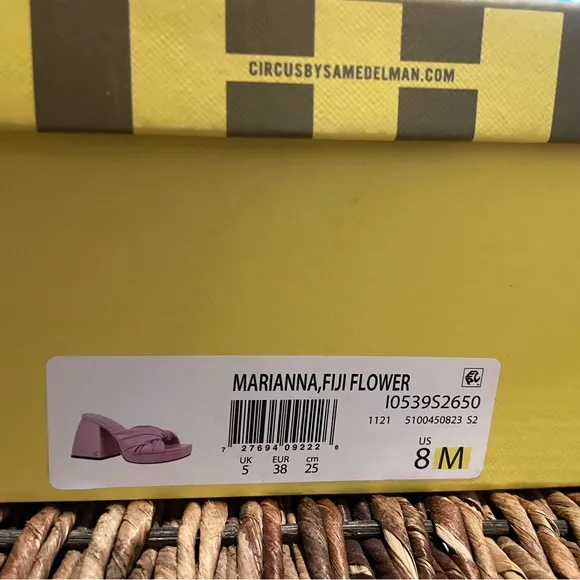 🆕 Circus NY by Sam Edelman Marianna Sandal Block Heels Barbie Pink‼️ NIB
