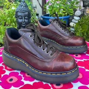 🏴󠁧󠁢󠁥󠁮󠁧󠁿 Dr. Martens MIE SUPER CHUNKY 7 Eye Vintage Platform Oxfords UK 6