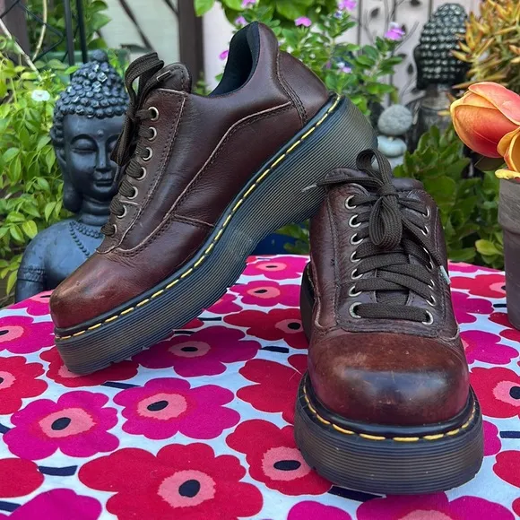 🏴󠁧󠁢󠁥󠁮󠁧󠁿 Dr. Martens MIE SUPER CHUNKY 7 Eye Vintage Platform Oxfords UK 6