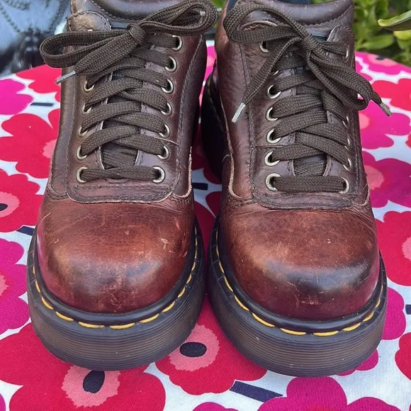 🏴󠁧󠁢󠁥󠁮󠁧󠁿 Dr. Martens MIE SUPER CHUNKY 7 Eye Vintage Platform Oxfords UK 6