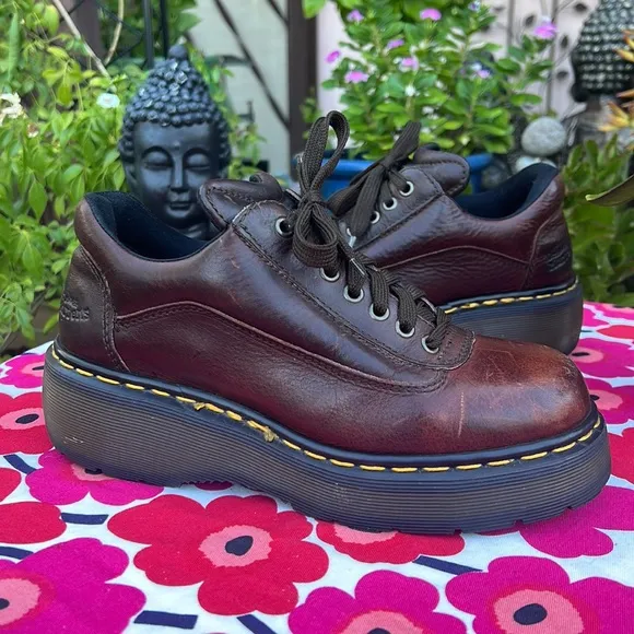 🏴󠁧󠁢󠁥󠁮󠁧󠁿 Dr. Martens MIE SUPER CHUNKY 7 Eye Vintage Platform Oxfords UK 6
