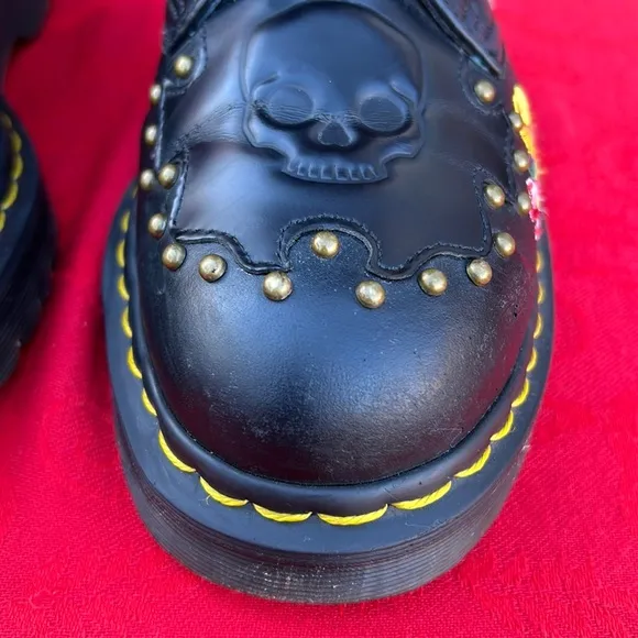 🌺 Dr. Martens Serova Rockabilly Floral Embroidered / Studded 3 Eye Oxfords