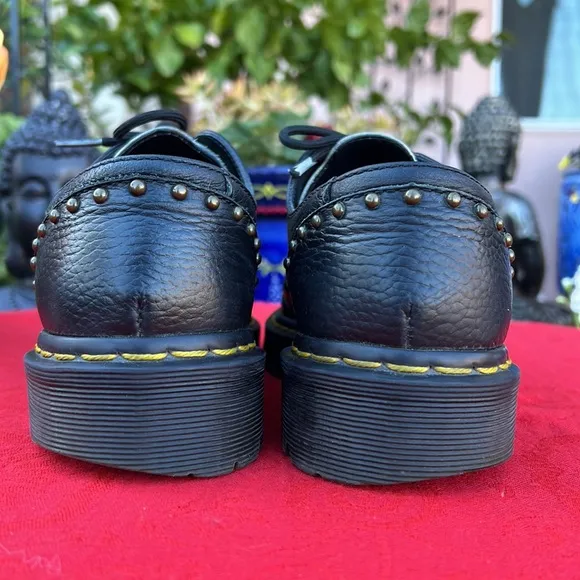 🌺 Dr. Martens Serova Rockabilly Floral Embroidered / Studded 3 Eye Oxfords