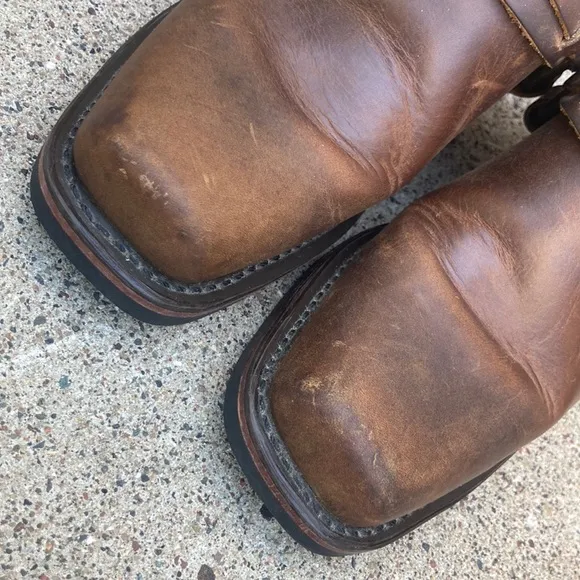 ☀️ Frye Harness Brown Leather Mules/ Clogs