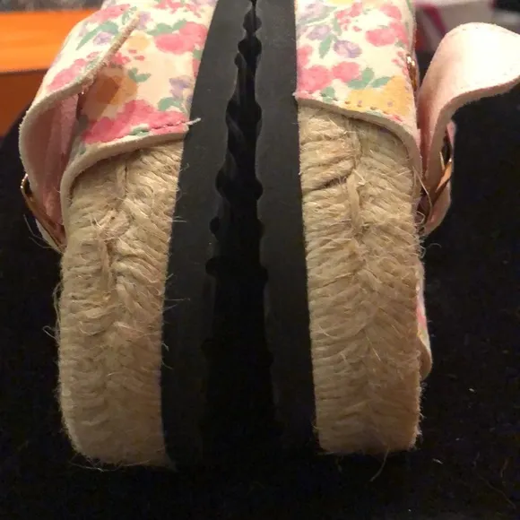 💖 LoveShackFancy double buckle floral straps slides rope wrapped, rubber sole