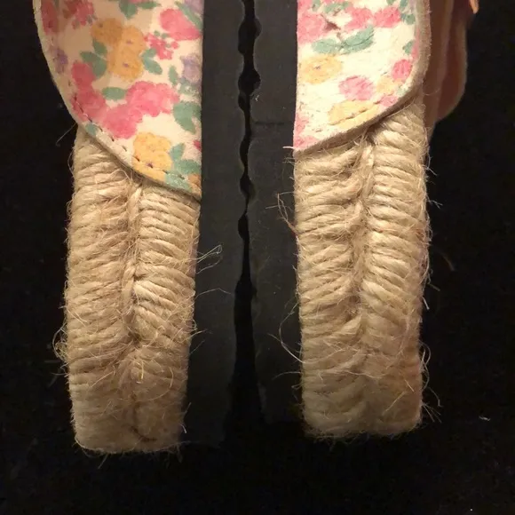 💖 LoveShackFancy double buckle floral straps slides rope wrapped, rubber sole