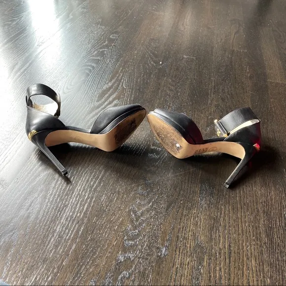 🛍️ Michael Michael Kors Black Open Toe Heels Size 8.5