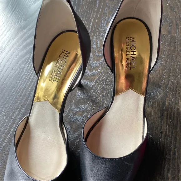 🛍️ Michael Michael Kors Black Open Toe Heels Size 8.5