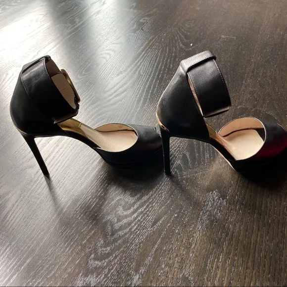 🛍️ Michael Michael Kors Black Open Toe Heels Size 8.5