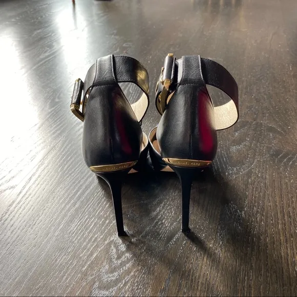 🛍️ Michael Michael Kors Black Open Toe Heels Size 8.5