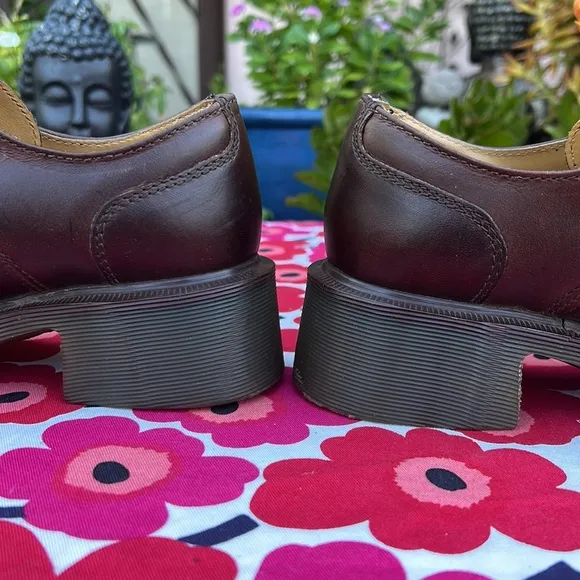 🏴󠁧󠁢󠁥󠁮󠁧󠁿 Vintage Dr. Martens MIE Chunky Heel Monk Strap Loafers UK 5