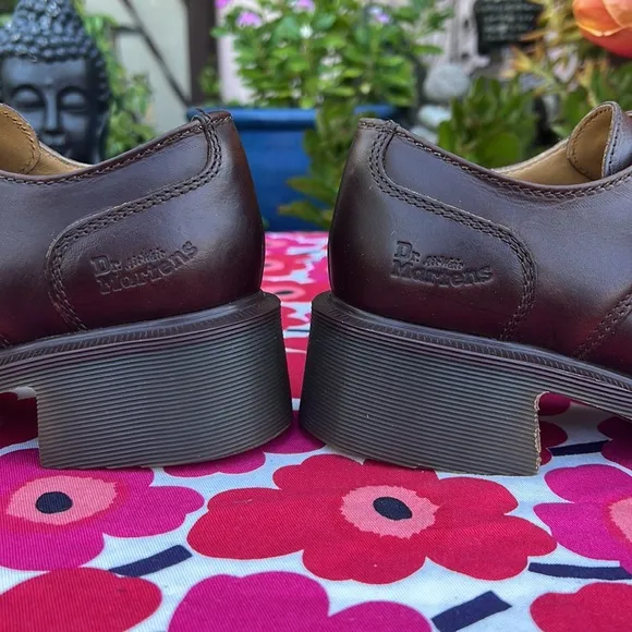 🏴󠁧󠁢󠁥󠁮󠁧󠁿 Vintage Dr. Martens MIE Chunky Heel Monk Strap Loafers UK 5