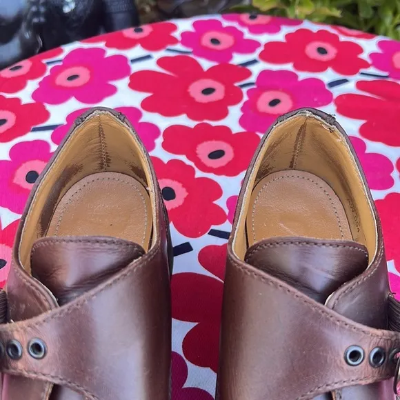 🏴󠁧󠁢󠁥󠁮󠁧󠁿 Vintage Dr. Martens MIE Chunky Heel Monk Strap Loafers UK 5