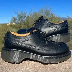 🏴󠁧󠁢󠁥󠁮󠁧󠁿 Vintage Dr. Martens Platform MIE Brogue Wingtip Oxfords UK 7