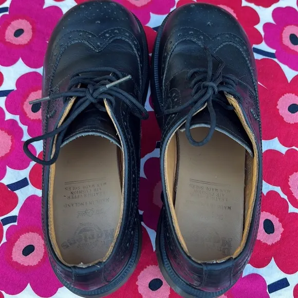 🏴󠁧󠁢󠁥󠁮󠁧󠁿 Vintage Dr. Martens Platform MIE Brogue Wingtip Oxfords UK 7