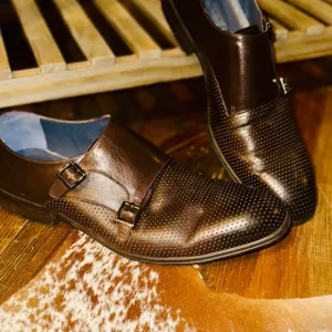 • Vintage Foundry • Brown Leather Oxfords with Glossy Finish