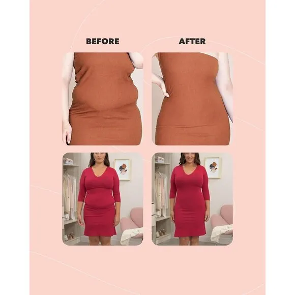 💫 Women High-Waisted Shapewear Cream Tummy Control Shorts Faja Body Underwear