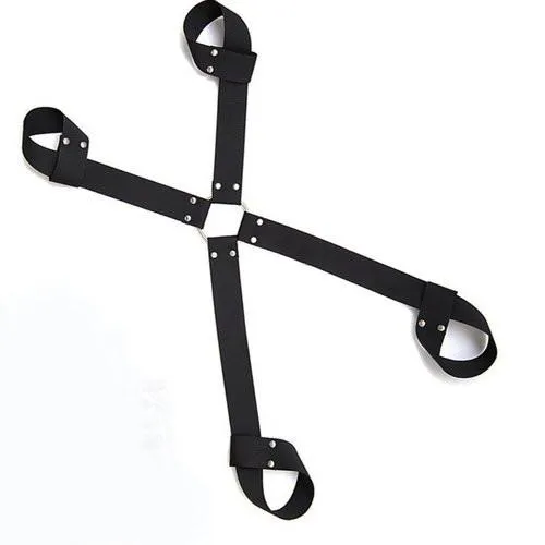 0205M      Quickie Self Bondage Hogtie Nylon Strap Wrist & Ankles Set