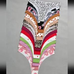 15pcs Women's Sexy Seamless Polyester Briefs, Breathable And Comfortable Floral