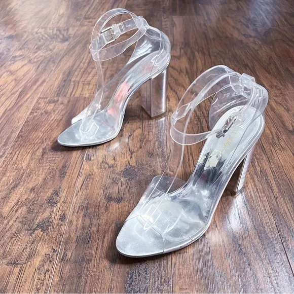 3.1 Phillip Lim • Cody D'Orsay Heels open toe clear silver metallic pumps