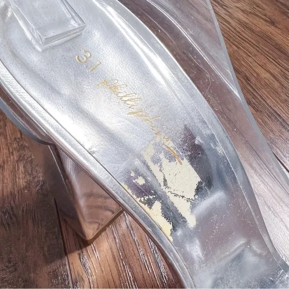 3.1 Phillip Lim • Cody D'Orsay Heels open toe clear silver metallic pumps