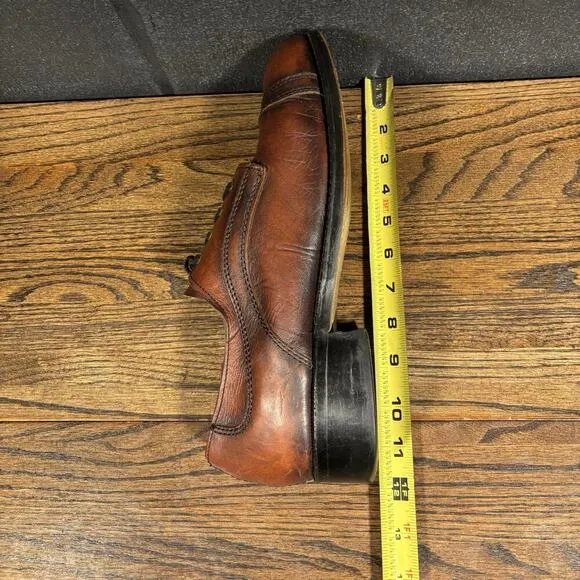 60’s Vintage Morgan Quinn Brown Leather Square Toe Oxfords Men’s 11