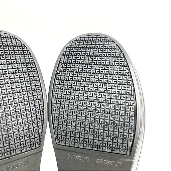 9W 9 W WIDE WIDTH Dr Scholls Women's Black Leather Dynamo Work Shoes Clogs