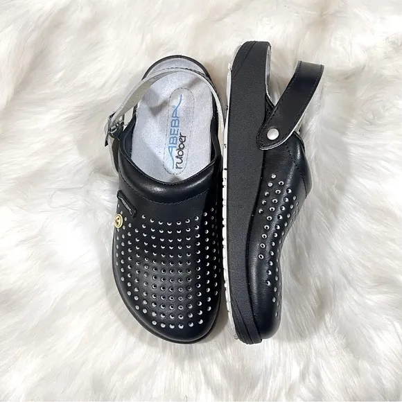 Abeba ESD Occupational Leather Clogs