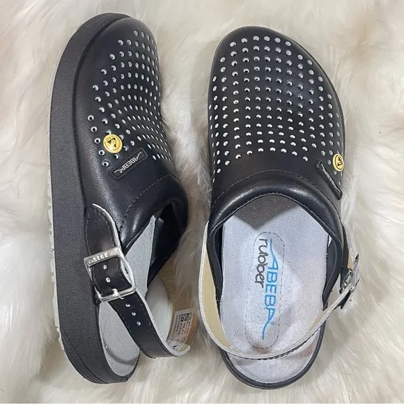 Abeba ESD Occupational Leather Clogs