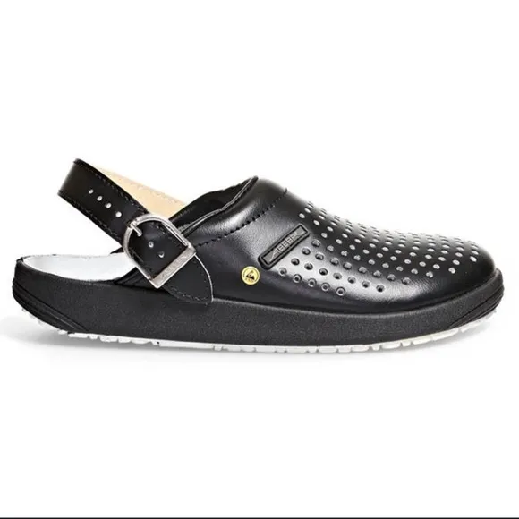 Abeba ESD Occupational Leather Clogs