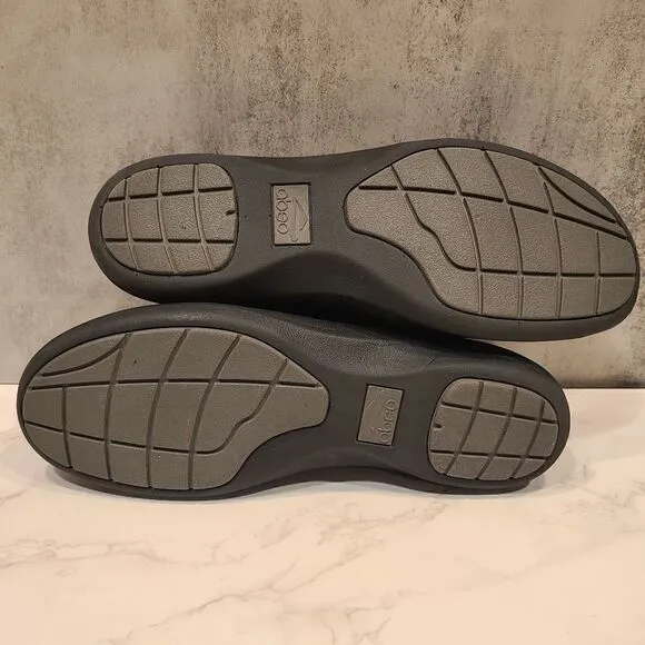 Abeo Encina Pro System Black Leather Mary Jane Strappy Shoes | 7.5