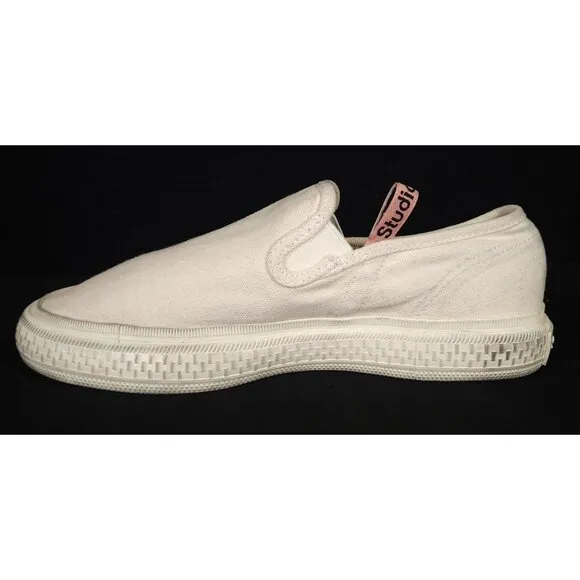 Acne Studios Distressed Ballow Tumbled Slip On Sneaker 37 7 Womens Beige $280