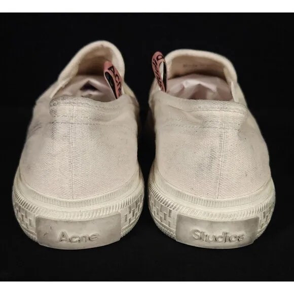Acne Studios Distressed Ballow Tumbled Slip On Sneaker 37 7 Womens Beige $280