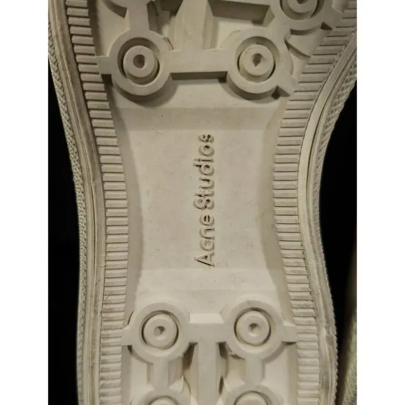 Acne Studios Distressed Ballow Tumbled Slip On Sneaker 37 7 Womens Beige $280