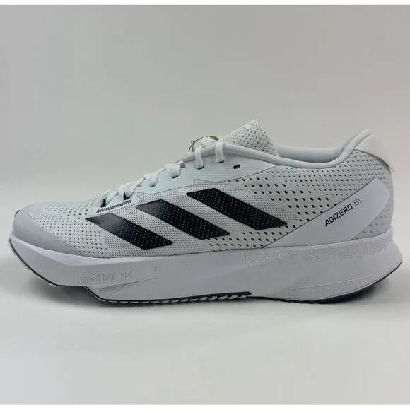 Adidas Adizero SL Mens White Black Low Top Running Shoes Sneakers HQ1352