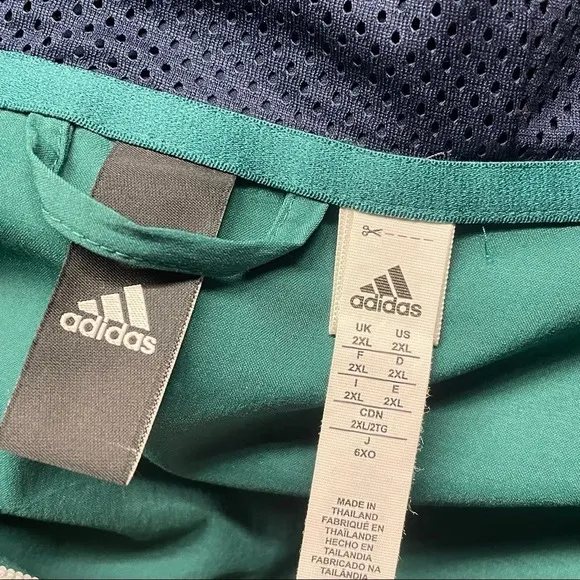 Adidas Color block Zip Up Windbreaker Hoodie Men’s Size 2XL