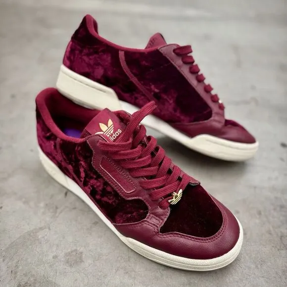 Adidas Continental 80 Velvet Pack Burgundy Royal‎ EH0173 Shoes Men's 10.5