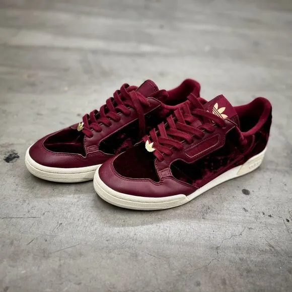 Adidas Continental 80 Velvet Pack Burgundy Royal‎ EH0173 Shoes Men's 10.5