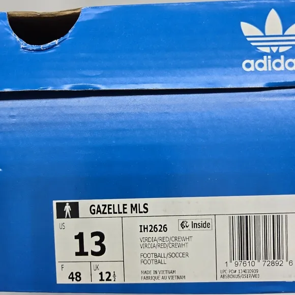 Adidas Gazelle MLS LA Galaxy Sneakers Men's Shoes Size 13