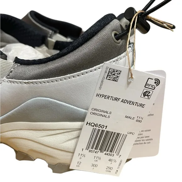 Adidas Hyperturf Adventure Slip On Outdoor Grey White Shoes Sneakers sz 12M NIB