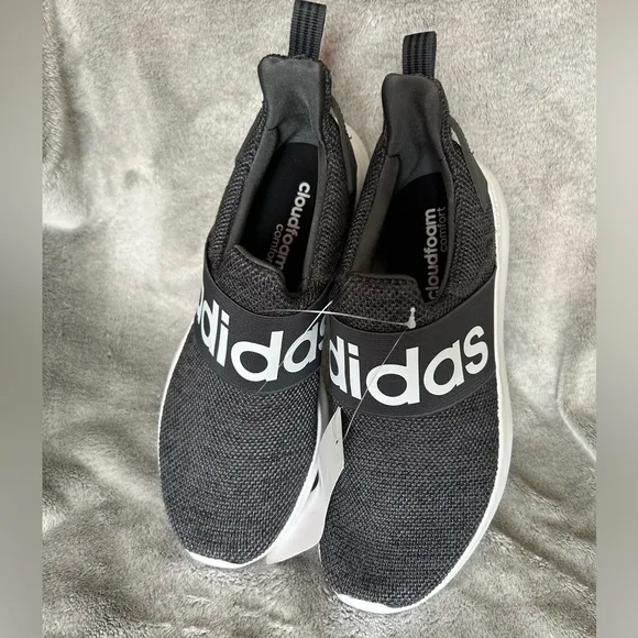 Adidas Lite Racer Adapt Unisex Black Mesh Slip-On Sneakers Cushioned W Sz 7