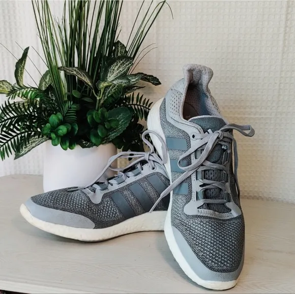 Adidas Men's Boost Running Shoes Gray Size 11.5