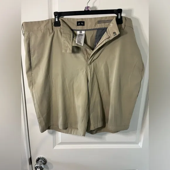 ADIDAS Men’s Khaki Golf Activewear Athletic Anti-Slip Grip Casual Shorts Sz 42