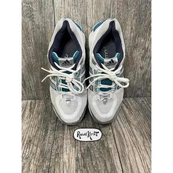 ADIDAS Mens Running Shoes Q22220 Sneakers Silver Aqua size 9