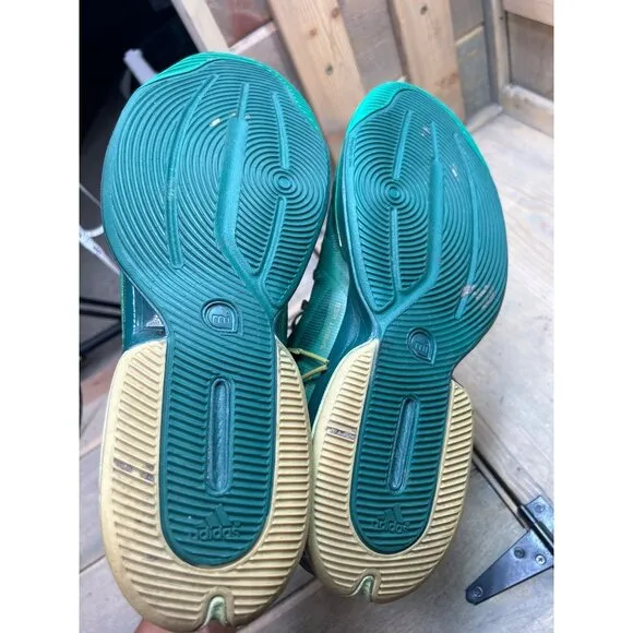 Adidas Mens Size 12 Sprint Web Adizero Green NO INSOLES - Rare Basketball Shoes