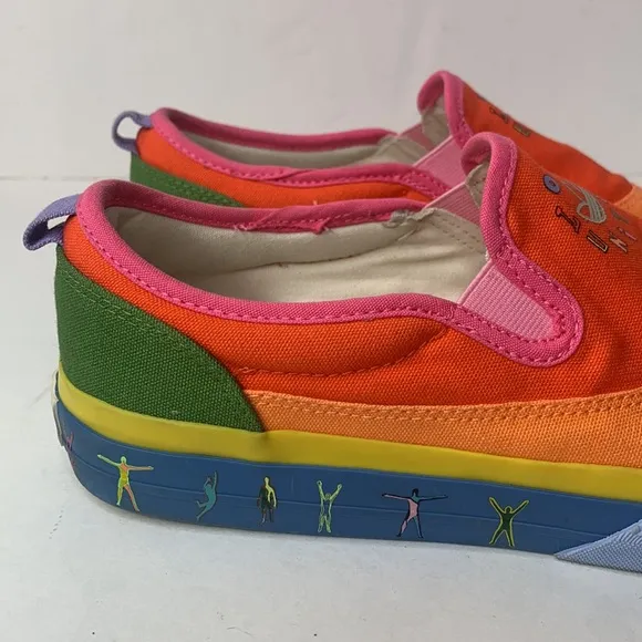 Adidas Nizzo Rainbow ‘Love Unites’ canvas slip-on sneakers Men’s 8 Women’s 10