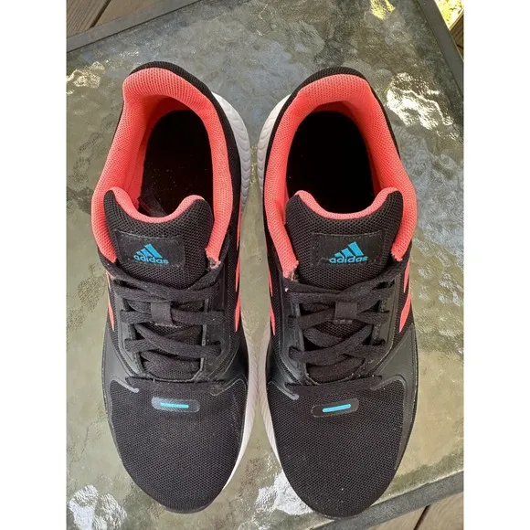 Adidas Runfalcon 3.0 Running Shoes Cushioned Lightweight Black Pink Size 5