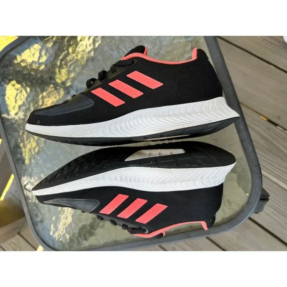 Adidas Runfalcon 3.0 Running Shoes Cushioned Lightweight Black Pink Size 5